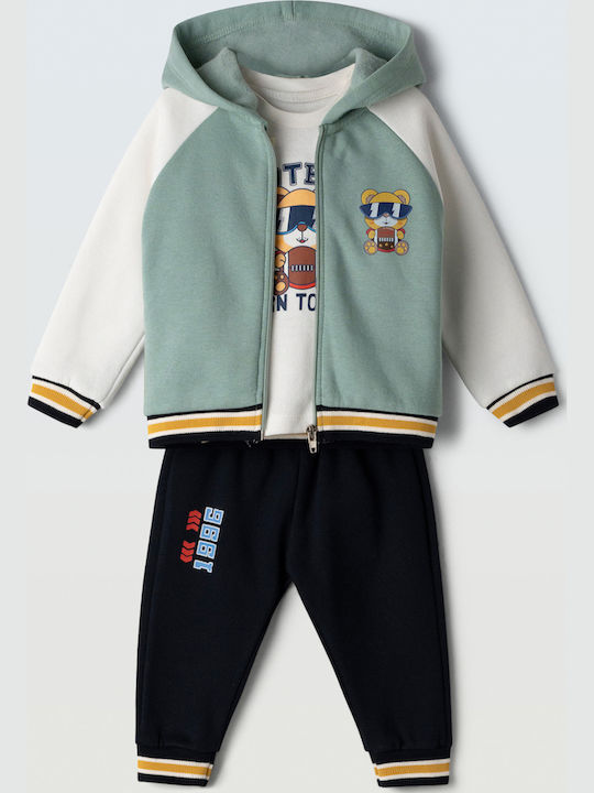 Set pentru copii cu pantaloni Iarnă 3buc Verde
