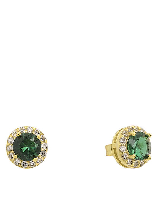 Prince Silvero Earrings made of Silver Gold Plated with Stones