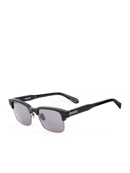 Unisex Sunglasses with Black Plastic Frame and Gray Lens