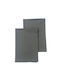 Melinen Towel from 100% Cotton in Gray Color 45x65cm 2pcs