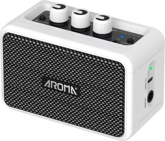 Aroma Mini Ενισχυτής Ηλεκτρικής Κιθάρας Λευκός
