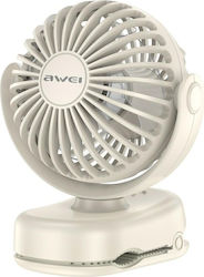 Awei Mini Desk Fan Clip 1200mah White F45