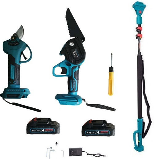 KLN-402430 Set Ferăstrău cu lanț & Foarfecă de tăiere 48V cu baterii 5Ah