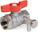 Giacomini Comutator cu Răcord R251sx004 Drain 3/4” Șurub Intern Cromat Alamă Roșu Mânere T