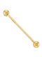 Barbell Earring Made of Steel 14 x 5mm