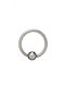 Septum Nose Piercing from Steel 8 x 3mm Silver