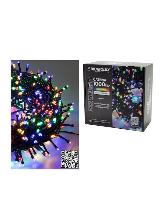 1000 Lichterketten LED 22m. Mehrfarbige in Zeichenfolge 1Stück