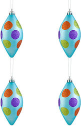 Weihnachtsbaumschmuck Kugel Ornament Kiefernzapfen Püppchen 8 cm Set 4 Stück Türkis #53096-3 Weihnachtsbaumschmuck Kugel Ornament Kiefernzapfen Püppchen 8 cm Set 4 Stück Türkis #53096-3