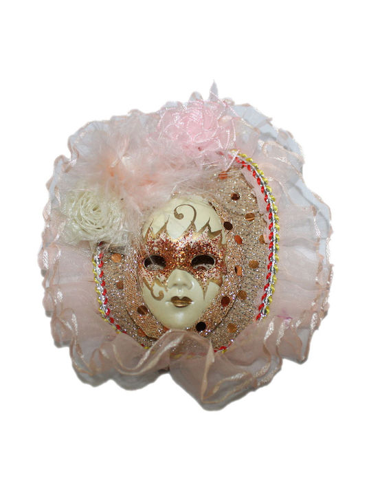 Christmas Hanging Mask Pink Tulle 11cm