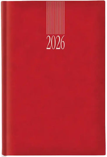 Tägliches Tagebuch 2026 11*16,5cm Sidney Classic Rote S
