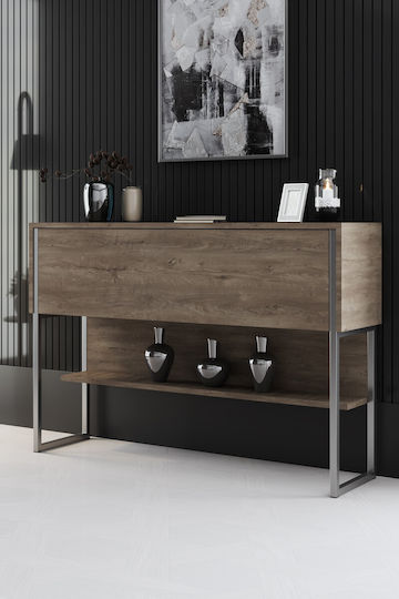 Συρταριέρα Κρεβατοκάμαρας Ξύλινη Silver, Walnut 120x30x80εκ. Συρταριέρα Κρεβατοκάμαρας Ξύλινη Silver, Walnut 120x30x80εκ.