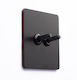 Recessed Wall Switch Wi-Fi Lighting Two-Way with Frame Black
