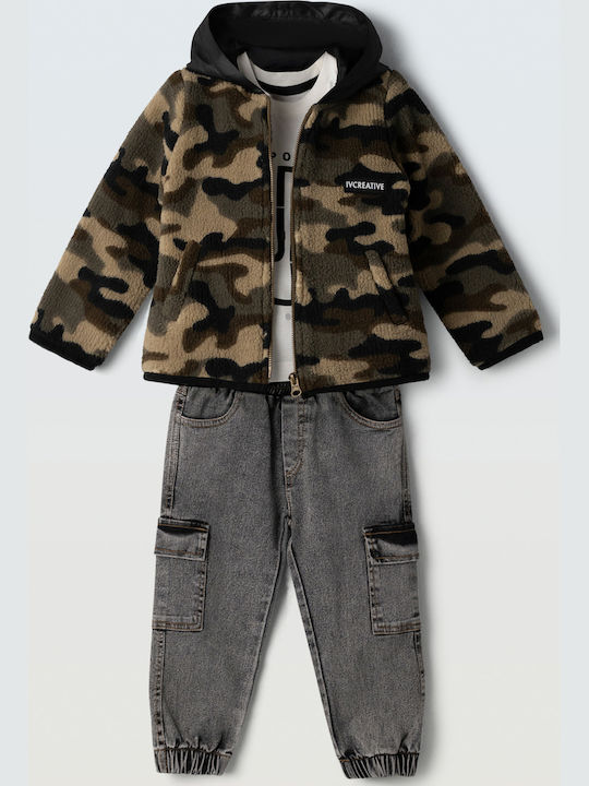 Kinder-Set mit Hose Winter 2Stück Beige
