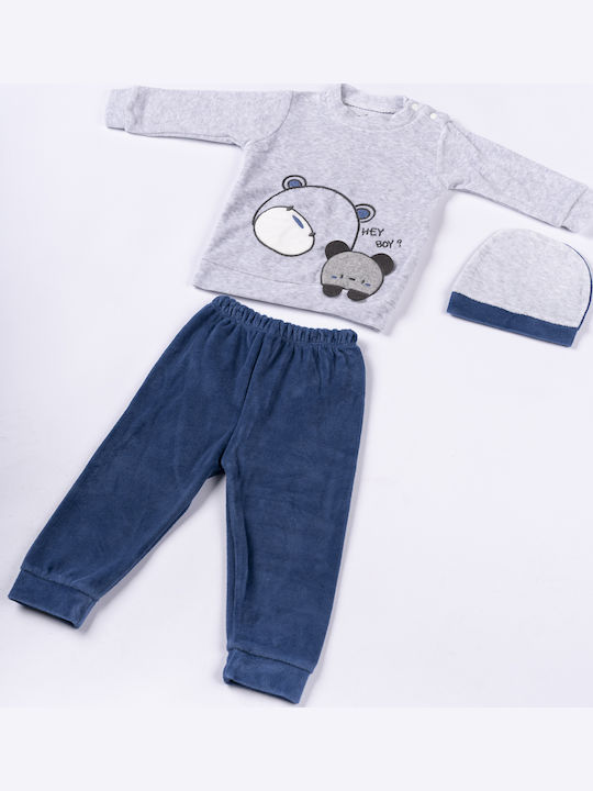 Kids' Set with Pants Winter 2pcs Gray