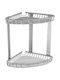 Karag Reti Corner Wall Mounted Bathroom Shelf Metallic 21x21x27cm Silver