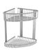 Karag Reti Corner Wall Mounted Bathroom Shelf Metallic 21x21x29cm Silver