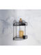 Atmosphera Corner Wall Mounted Bathroom Shelf Metallic 22.8x29.8x34cm