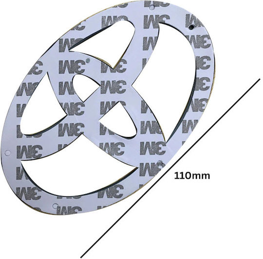 Car Sticker Nickel Emblem Toyota 110mm X 75mm 1 Piece Zemb-toyota-06