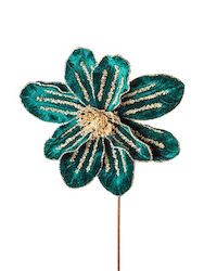 Χριστουγεννιατικο Λουλουδι Βελουδινο Σμαραγδι 25x50εκ