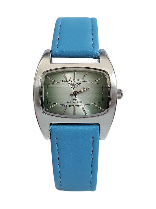 Trendy Kiss Women's Watch with Turquoise Leather Strap