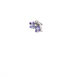Metal Claw 2 Flower Rhinestones Purple