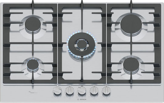 Bosch Serie 6 Erdgas-Kochfeld Autonom 75x52εκ. Silber