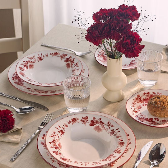 Tognana Red Porcelain Dinnerware Set 18pcs