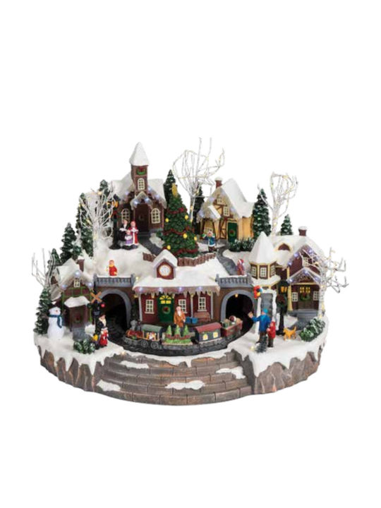 Christmas Decorative Optical Village Train Music Motion 26903 Lianos