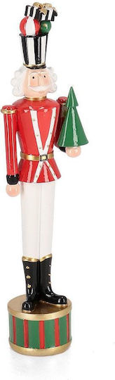 Weihnachts-Nussknacker Aus Polyresin Roter 22cm 0979598