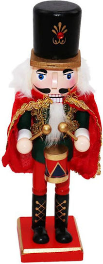 Weihnachts-Nussknacker Dekorativ Holz Rot-Grün 8x8x25cm Doroσημο 16878