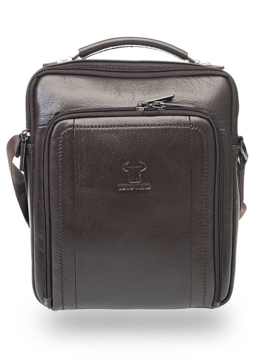 Piele Geantă pentru bărbați De umăr / tip crossbody Maro