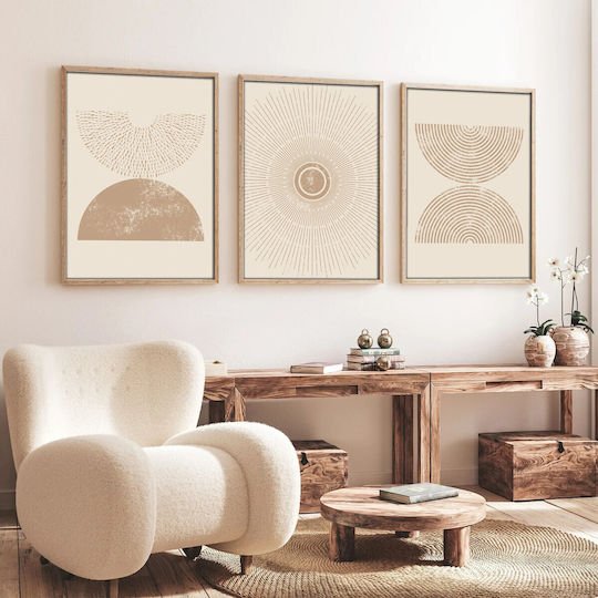 Set MDF Paintings Frame 3 Pieces Huhu258 50 x 35 693bse4031 50x35 Cm