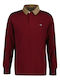 Herrenblusen Langarm Polo Rot