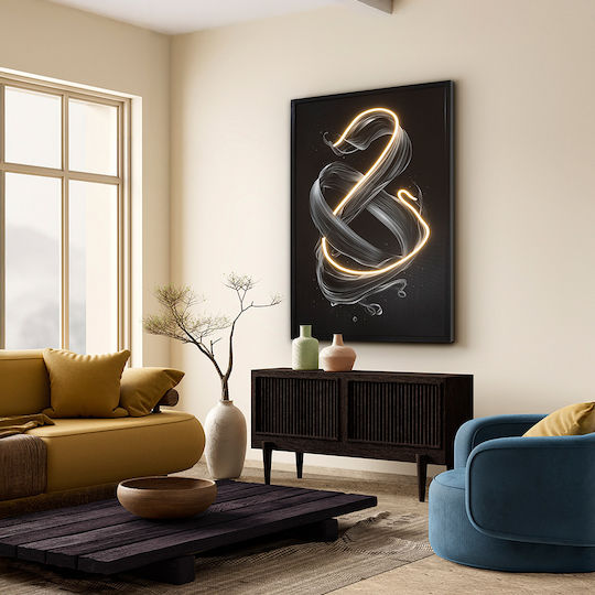 Πίνακας Κίνηση Led Φωτισμό Μαύρη Κορνίζα 80x120cm Schuller 301381