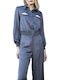 Damen Bluse Satin Anthracite