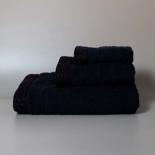 White Fabric Πετσέτα Χεριών Kenith Μαύρο Βάρους 500gr/m²