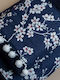 White Fabric Hand Towel Paysle 30x50cm Blue Weight 600gsm