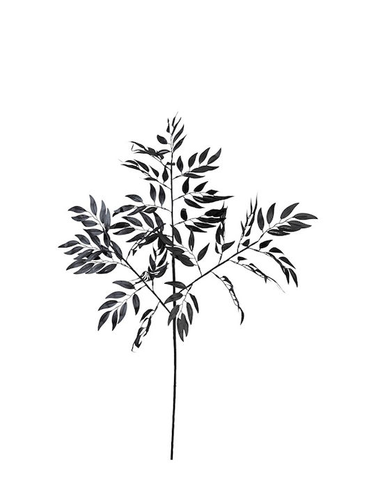Black Triple Branch Flower with Leaves 94 cm