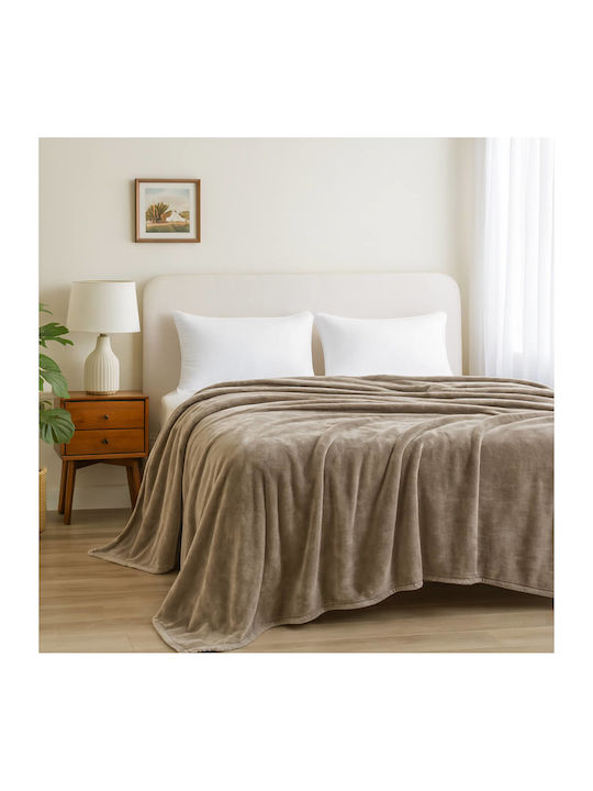 Astron Italy Samtige Übergröße Decke 220x240cm Beiges
