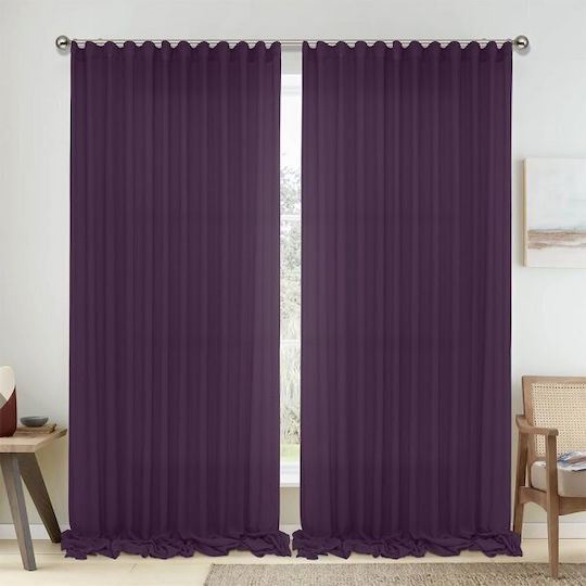 Lino Home Vorhang mit Bleistiftfalten Lila 150x295cm