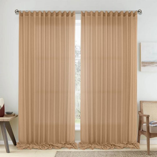 Lino Home Perdea Cu Coafură Bej 150x295cm