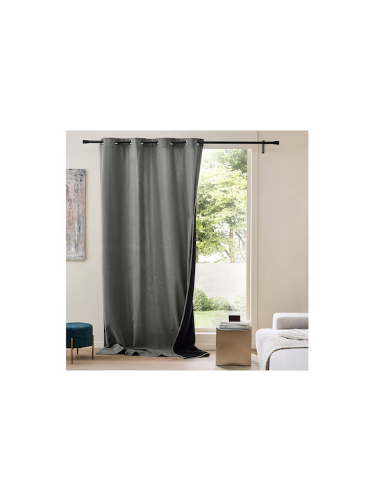 Douceur d'Intérieur Curtain Window with Grommet Gray 140x260cm