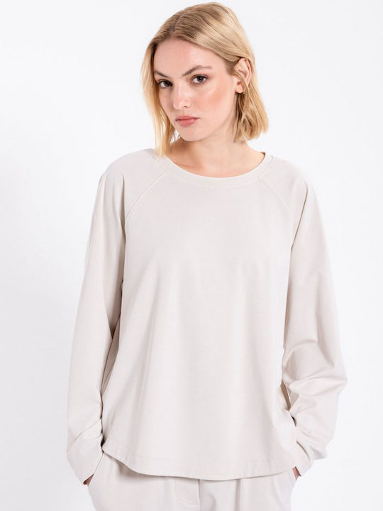 Bluza Damă Mânecă Lungă Crem