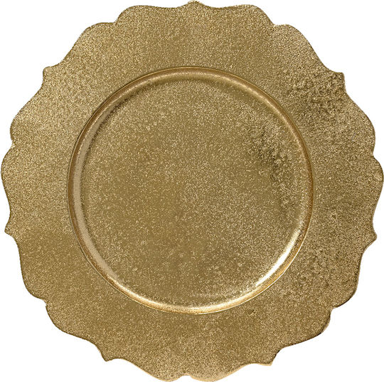 Kaemingk Aluminum Decorative Platter Gold