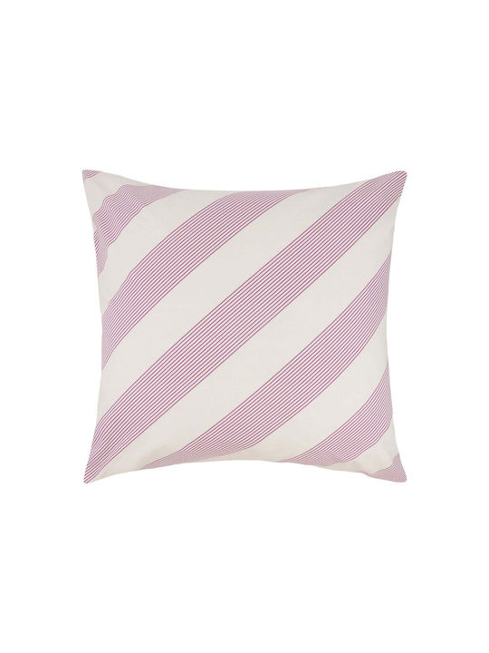 Nobodinoz Διακοσμητική Μαξιλαροθήκη Sheldon Lilac Diagonal Stripes 60x60εκ.