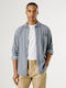 Long-sleeved Denim Shirt Gray
