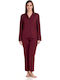 Zen by Daisy Set Pijamale pentru Femei Burgundy