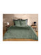 Douceur d'Intérieur Set Duvet Cover 220x240cm King Size With 4 Pillowcases Velina Green