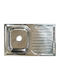 Drop-In Sink Inox W80xD50cm Silver