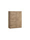 Sideboard Merfere 110 Wooden with Drawers Oak 40x40x83cm